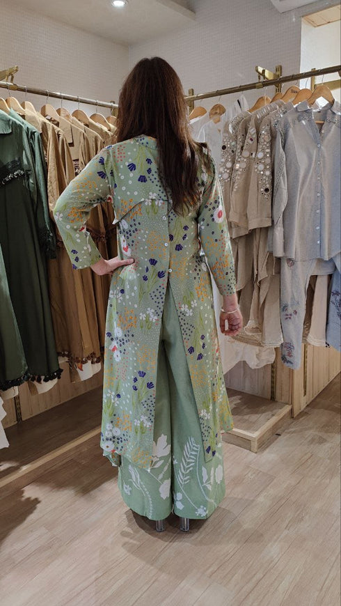 Green High Low Coord Set